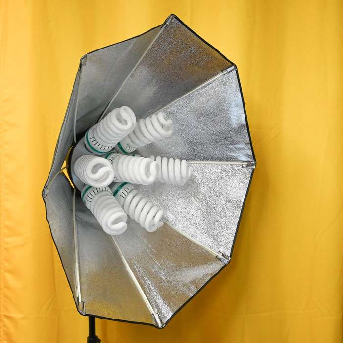 Trvalé denní světlo 600w  7x85W se softboxem - průměr 80cm | 16100785