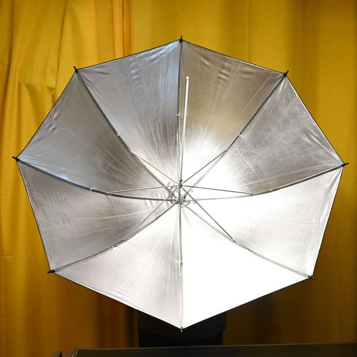 Fotografický deštník stříbrná/černá 100cm