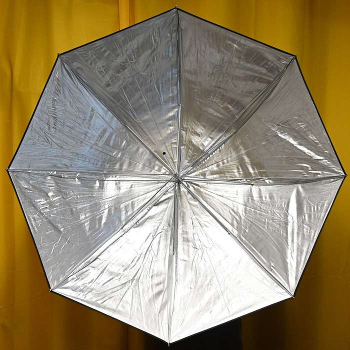 Fotografický deštník stříbrná/černá 105cm