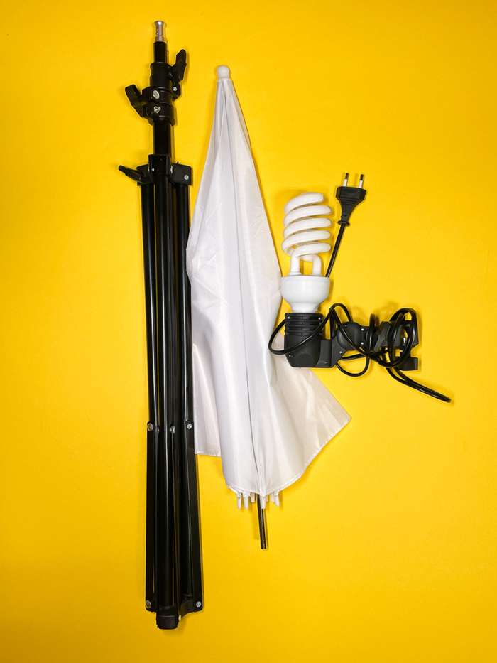 Set 2x trvalé denní světlo s deštníkem a stativy