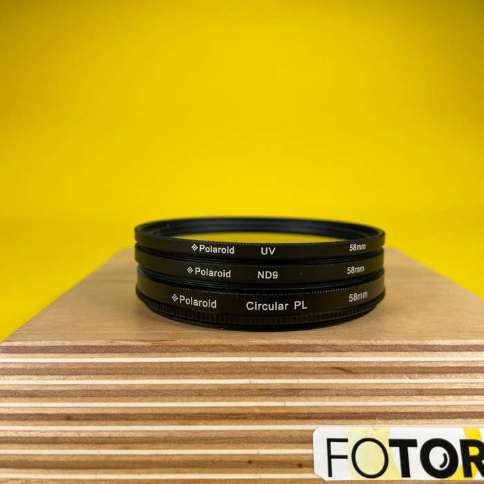 Polaroid set filtrů 58 mm ND9 + CPL + UV + Pouzdro