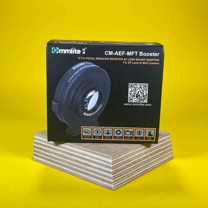 COMMLITE AEF-MFT adaptér obj. Canon EF na tělo MFT Booster 0,71x |