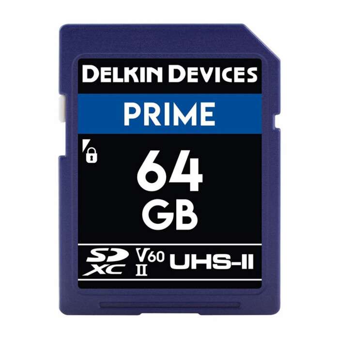 Delkin memory card SDXC 64GB Prime 2000X UHS-II U3 V60 R300/W100