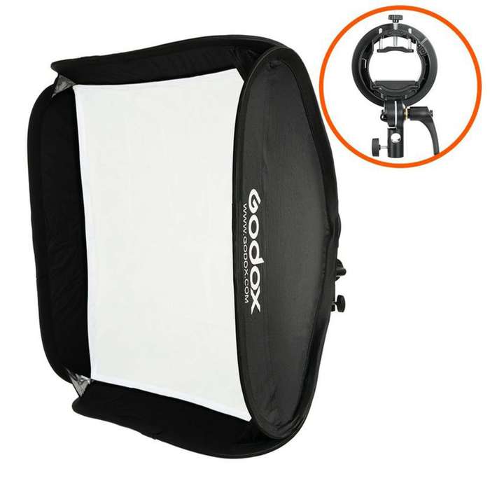 Quick softbox 80x80 a držákem S2 pro externí blesk , Godox SGUV8080
