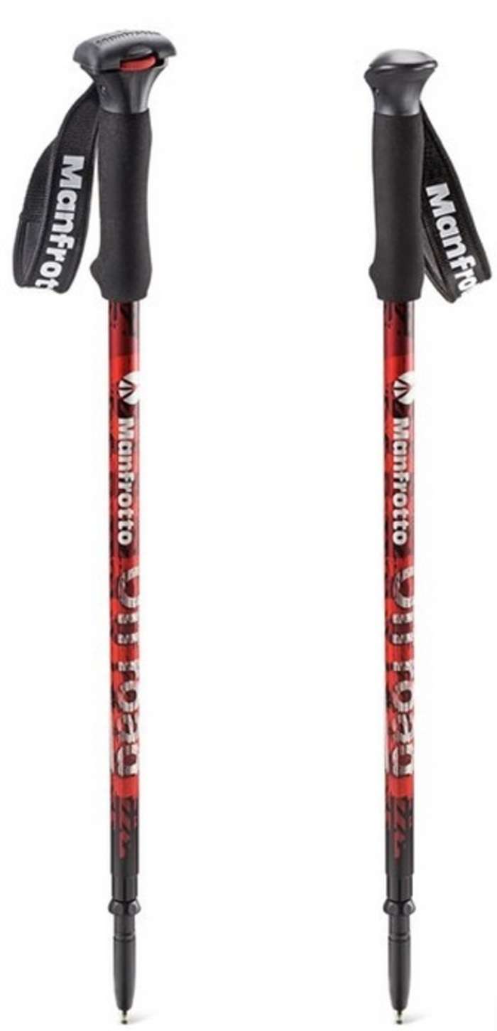Manfrotto OFF ROAD - WALKING STICK RED, trekingové hole
