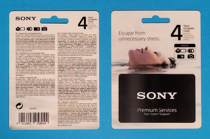 SONY prodloužená záruka + 2 roky