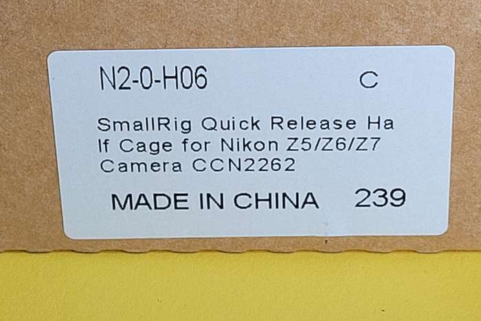 Smallrig Half Cage QR Nikon Z5, Z6/Z7 & Z6II/Z7II CCN2262 | polo klec pro FF Nikon Z