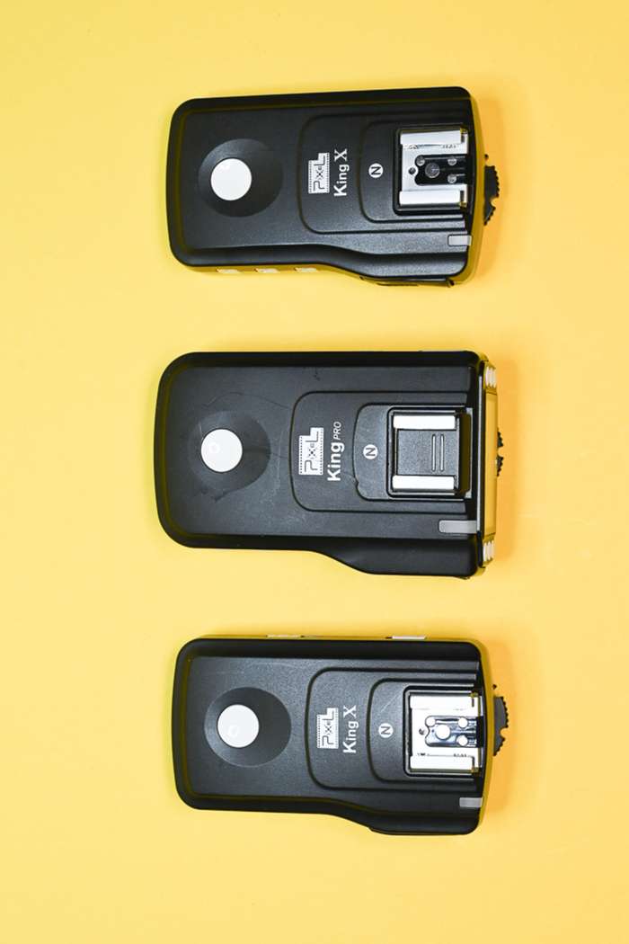 pixel king  rádiový odpalovač + 2x přijímač blesku pro Nikon i-TTL