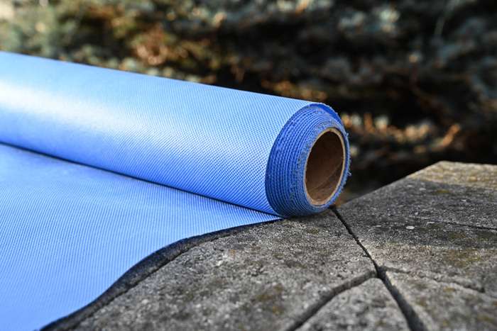 Pozadí modré - netkaná textilie - šíře 1,95 m