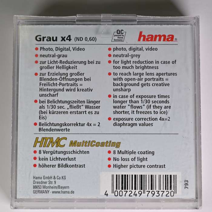 Hama ND 4x 72 mm