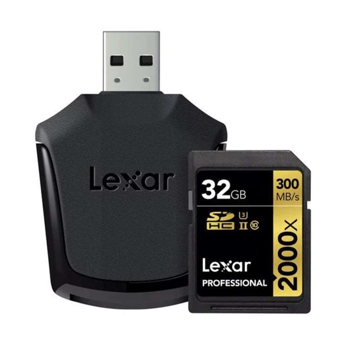 Lexar SDHC 32GB 2000x Professional Class 10 UHS-II U3 + čtečka
