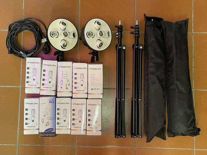 Nicefoto G-805A | Trvalé denní 2x světlo 5x45W + stativy + softboxy