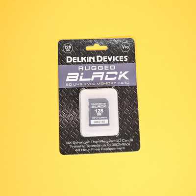 Delkin SD BLACK Rugged UHS-II (V90) R300/W250 128GB | odolná SD karta