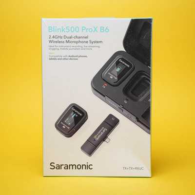 Saramonic Blink 500 ProX B6 (2,4GHz wireless w/ USB-C) | 2x Mikrofon pro zařízení s USB-C