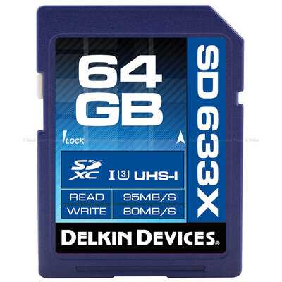 Delkin Devices  64GB SDXC 633X UHS-I SD | Paměťová karta