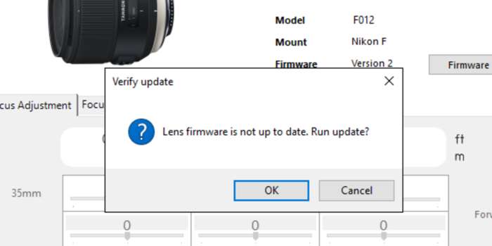 Aktualizace firmware objektivů Tamron pro Canon