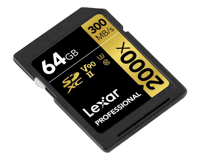 Lexar Pro 2000X SDHC/SDXC UHS-II U3 64 GB R300/W260