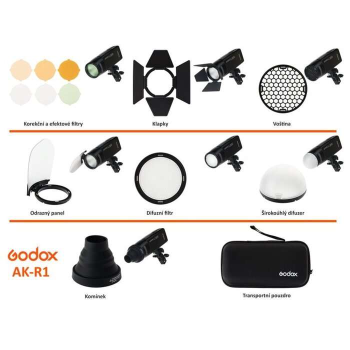 Godox AK-R1 | Magnetické modifikátory pro kruhové  blesky V