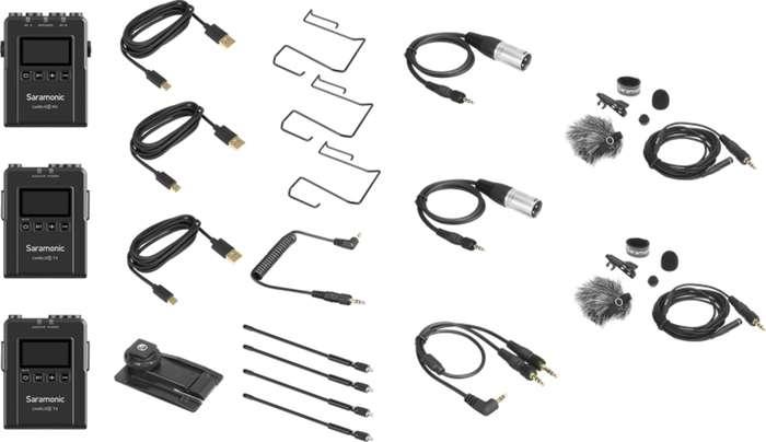 Saramonic UwMic9S Kit 2 (TX+TX+RX) | 2x  UHF bezdrátové mikrofony | stereo