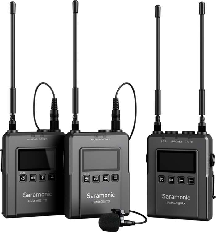 Saramonic UwMic9S Kit 2 (TX+TX+RX) | 2x  UHF bezdrátové mikrofony | stereo