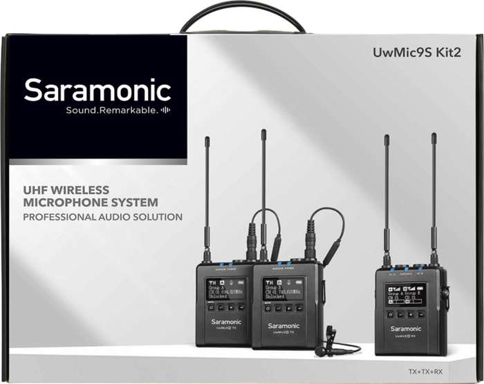 Saramonic UwMic9S Kit 2 (TX+TX+RX) | 2x  UHF bezdrátové mikrofony | stereo