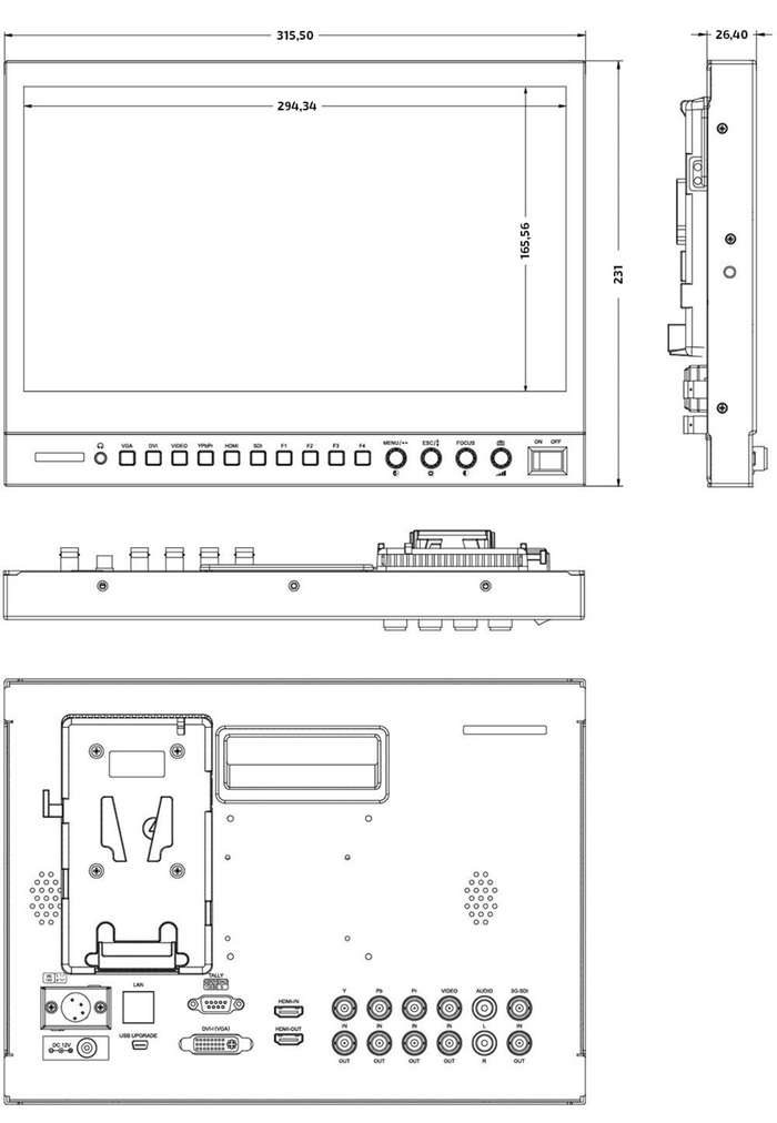 Seetec P173-9HSD 17,3 HDMI 3G-SDI  | studiový monitor