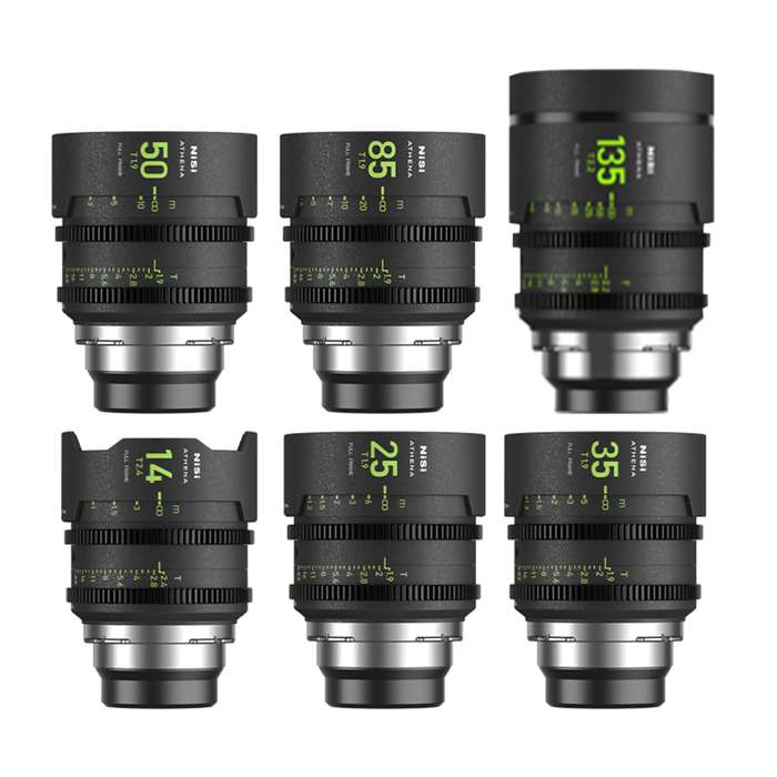 Nisi Cine Lens Athena prime SET | 14 | 25 | 35 | 50 | 85 | 135 | PL-Mount