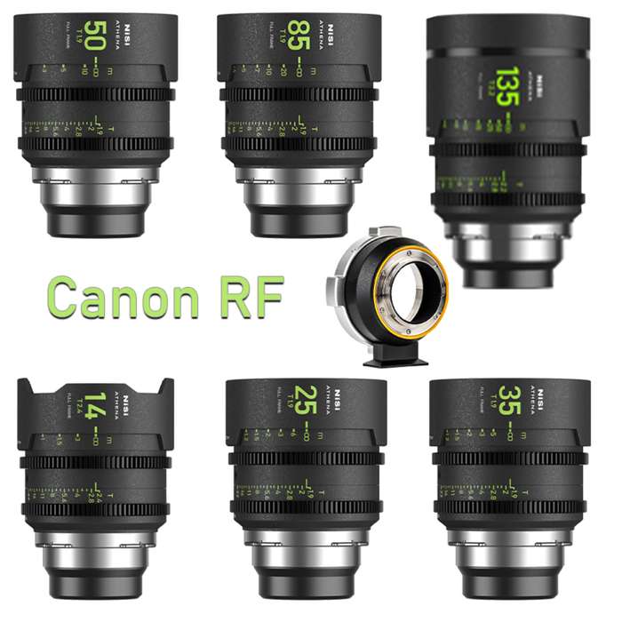 Nisi Cine Lens Athena prime SET | 14 | 25 | 35 | 50 | 85 | 135 | Canon RF