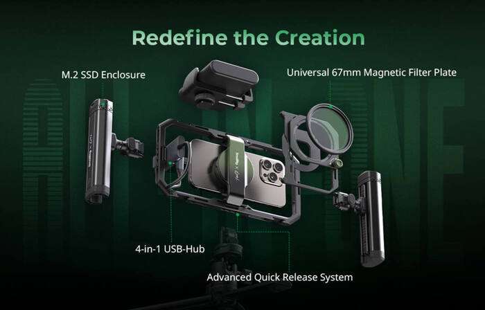 Smallrig 4596 All-In One Mobile video kit | klec  s integrovaným 1 TB SSD diskem