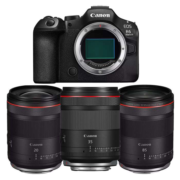 Canon EOS R6 Mark III | Prime lens set | 20 | 35 | 85