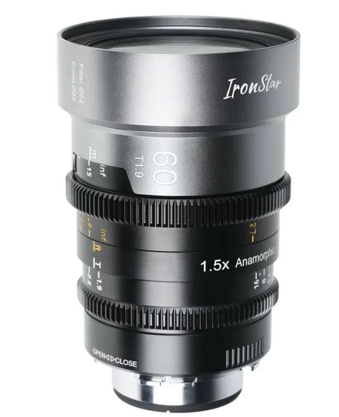 SIRUI IronStar 60mm T1.9 1.5x Anamorphic Full Frame  |  Neutral Flare  | PL-Mounts