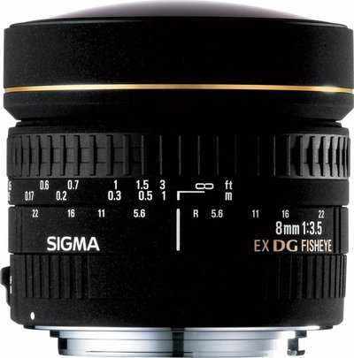 Sigma 8 mm f/3,5 EX DG Circular fisheye Canon EF