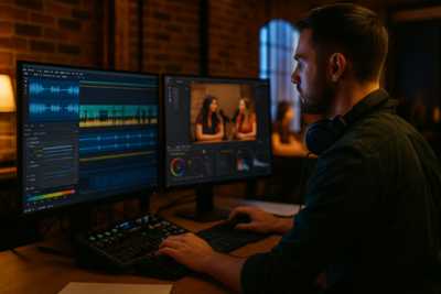 podcast - střih videa  1h