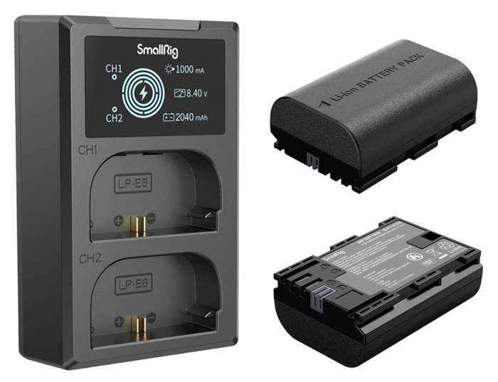 Smallrig 3821 LP-E6NH Battery & Charger Kit | Set dvou baterií a nabíječky