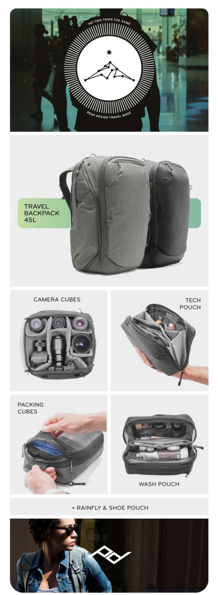 Peak Design Travel Backpack 45L černá