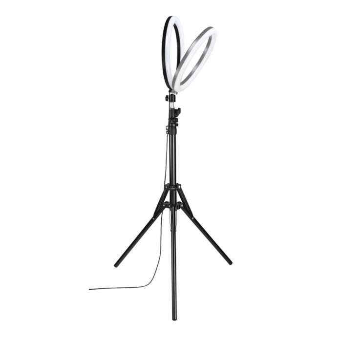 Hama SpotLight Steady 120 II, kruhové LED světlo 12" pro telefon, Bluetooth spoušť, stativ