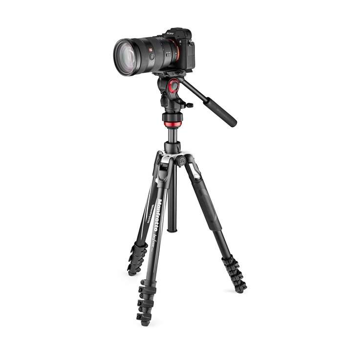 Manfrotto Befree Live Aluminium tripod lever, vide | Cestovní video stativ