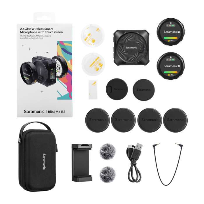 Saramonic BlinkMe B2 Bezdrátový mikrofonní systém TX+TX+RX | 2 X BEZDRÁTOVÝ MIKROFON | STEREO