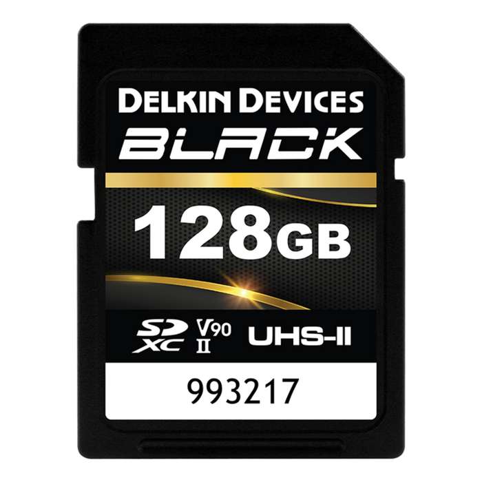 Delkin SD BLACK Rugged UHS-II (V90) R300/W250 128GB