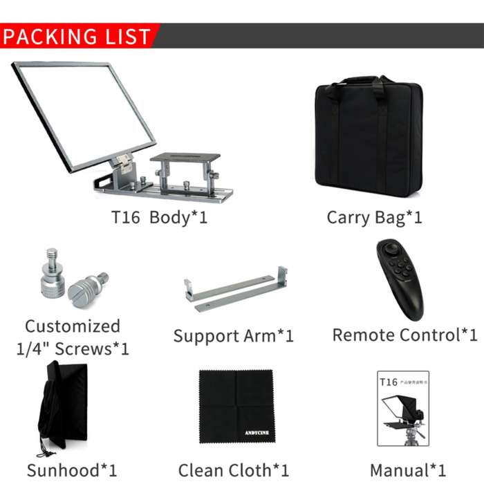 Feelworld Teleprompter TP16 | Čtecí zařízení