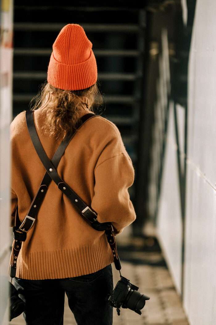 BlackDog Double Strap Slim Brown  | popruh na dvě těla | S/M