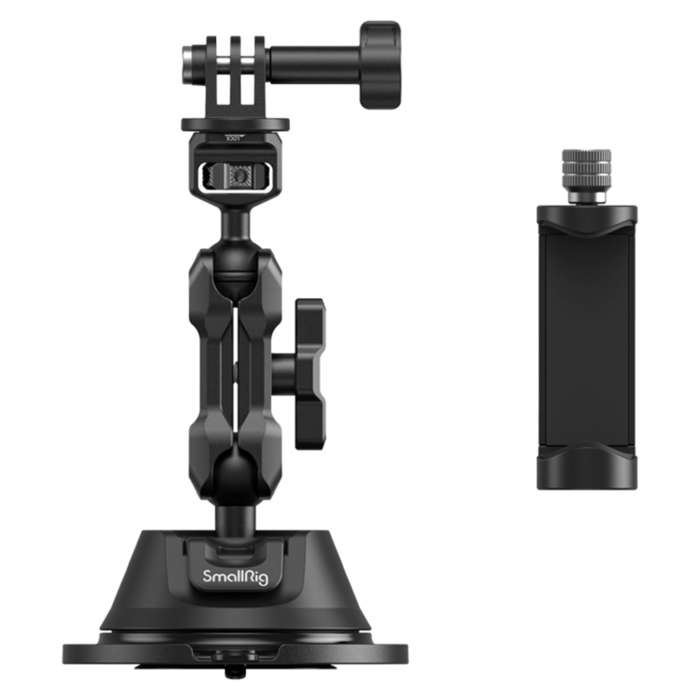 Smallrig 4275 Portable Suction Cup Mount Support Kit for Action Cameras / Mobile Phones SC-1K