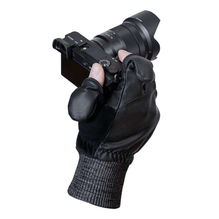 Vallerret  Kožené fotografické rukavice Hatchet černé XL