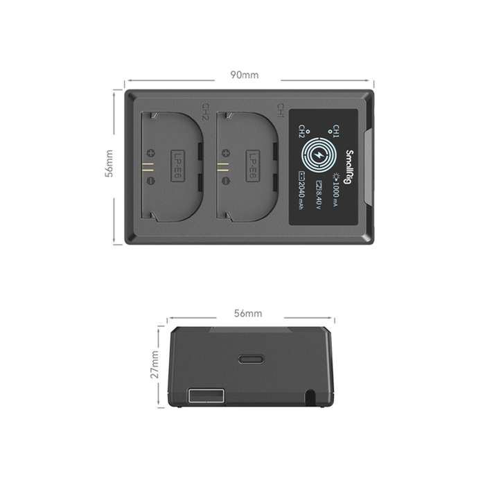 Smallrig 4084 Battery Charger pro LP-E6 Batteries | Duální nabíječka