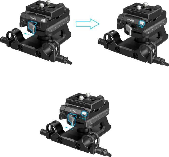 Smallrig 4233 Height adjustable Mount Plate Kit Universal ARCA & Manfrotto compatible