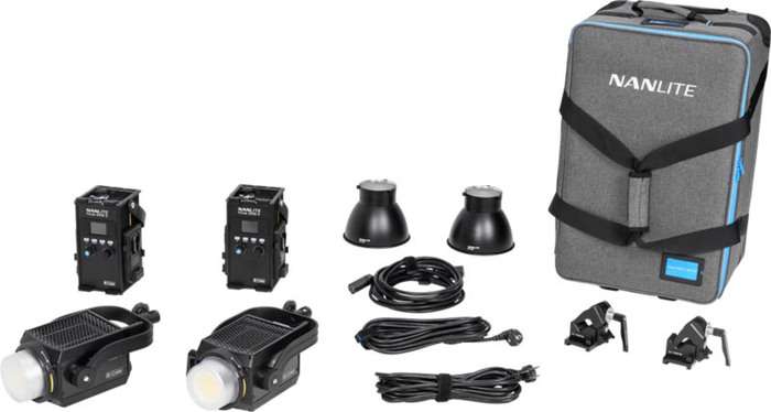 Nanlite Forza 300B II 2 Kit LED Spot Light with Trolley Case