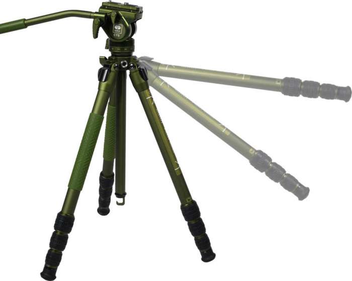 Sirui Pilot Series Alu Tripod CT04+CT5 Videohead Green | Video stativ