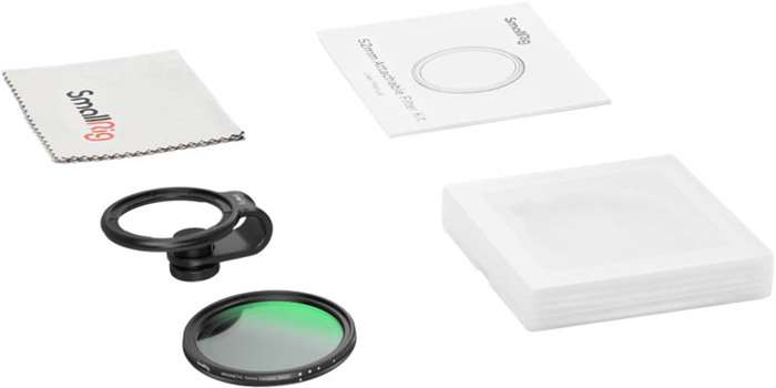 Smallrig 4387 VND Filter Kit 1-5stop with Universal Filter Adapter 52mm | Sada filtrů VND pro telefon