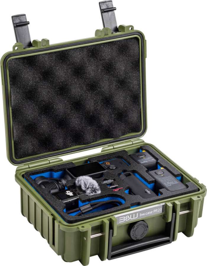 B&W Cases Type 500 for DJI Osmo Pocket 3 Creator Combo, Bronze-green | Odolný kufr pro DJI Osmo pocket creator combo