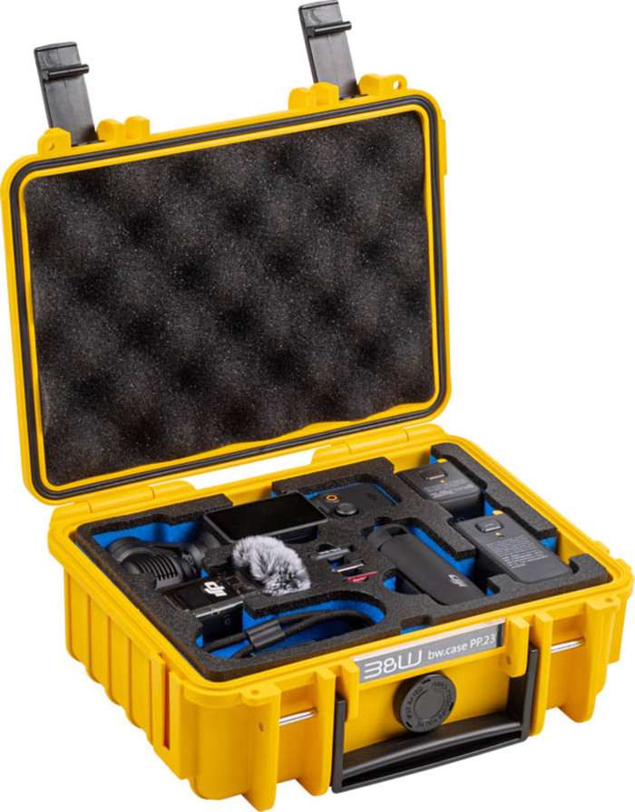 B&W Cases Type 500 for DJI Osmo Pocket 3 Creator Combo, Yellow | Odolný kufr pro DJI Osmo pocket creator combo